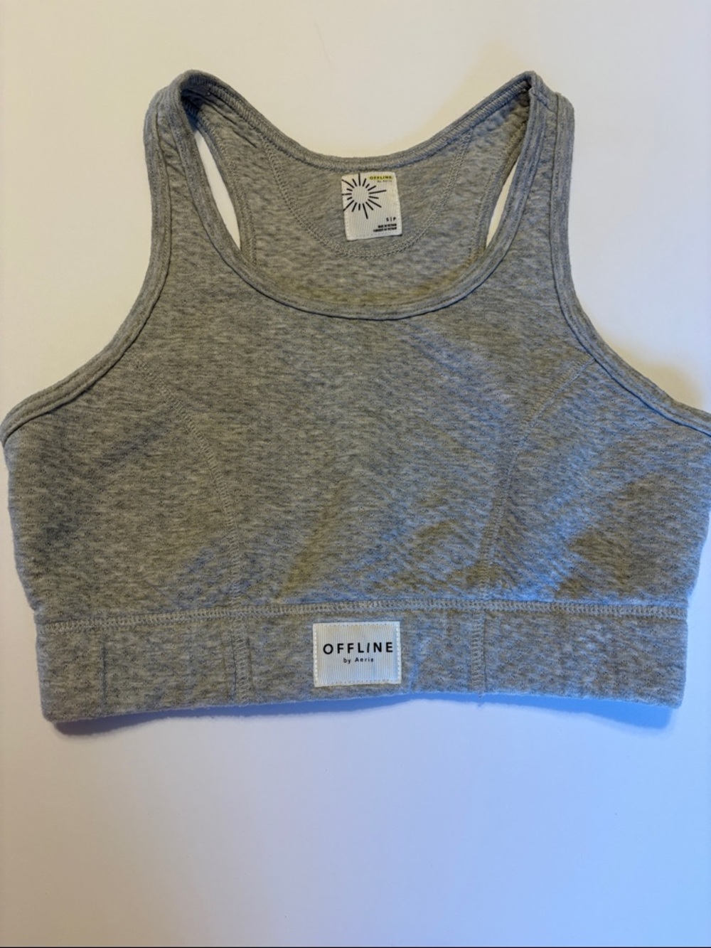 aerie OFFLINE Heather Gray Racerback Bralette - Light Gray